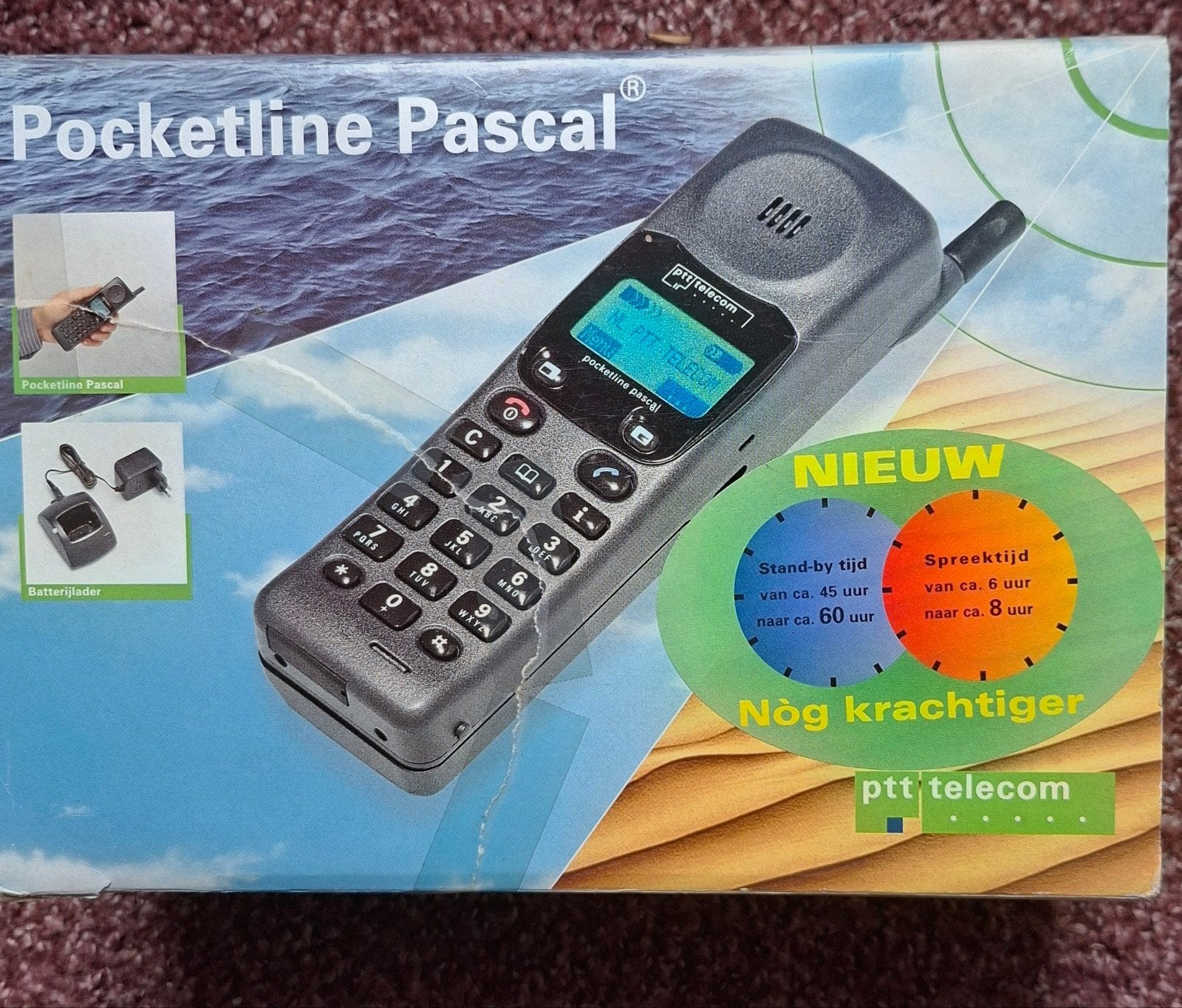 PTT Telecom Pocketline Pascal (vintage mobiele tel, Gebruikt, Geen camera, Ophalen of Verzenden, Klassiek of Candybar