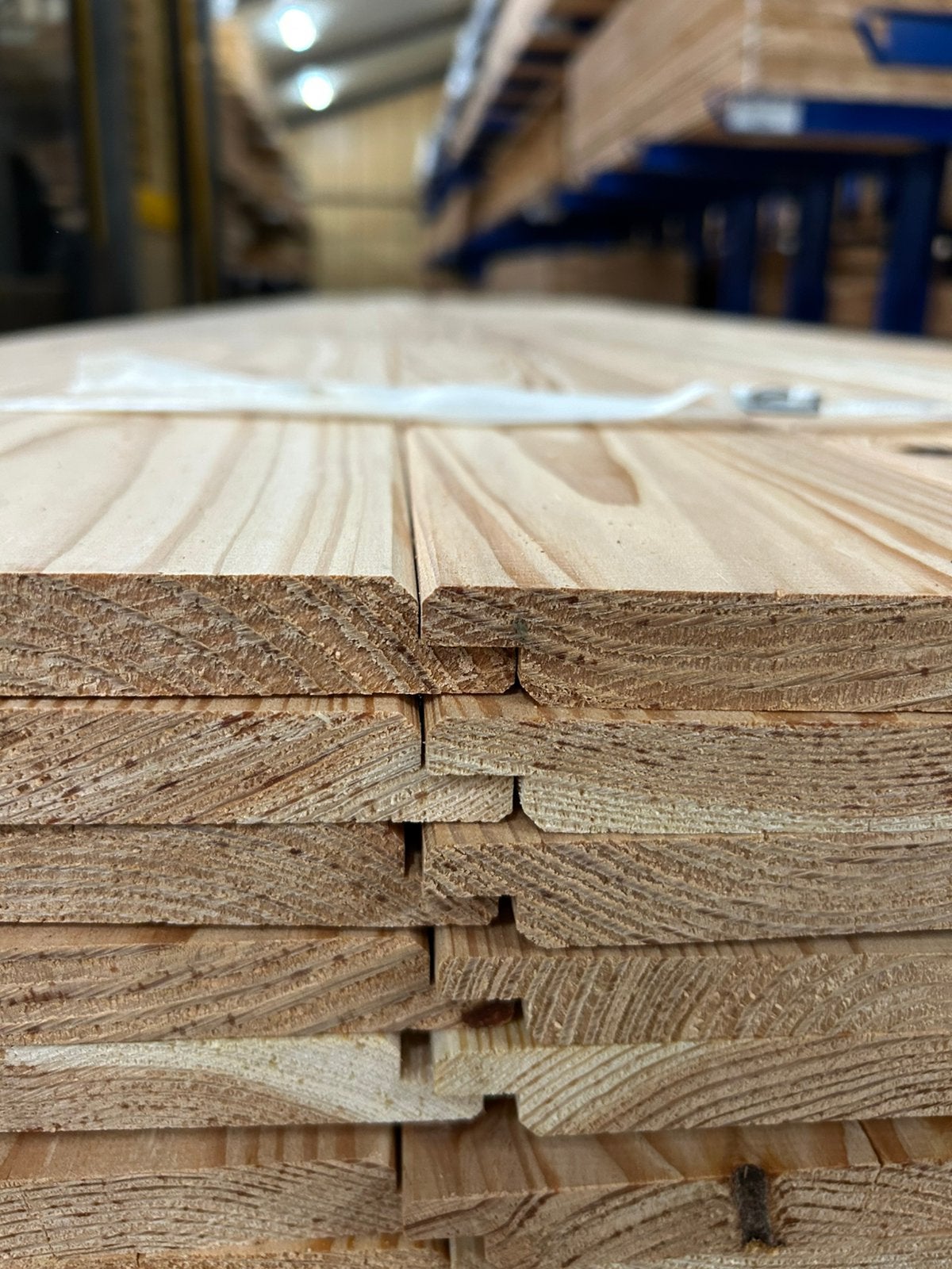 Douglas / lariks 18x130mm WB shiplap wisselsponning halfhout, Ophalen, Zo goed als nieuw, Hout