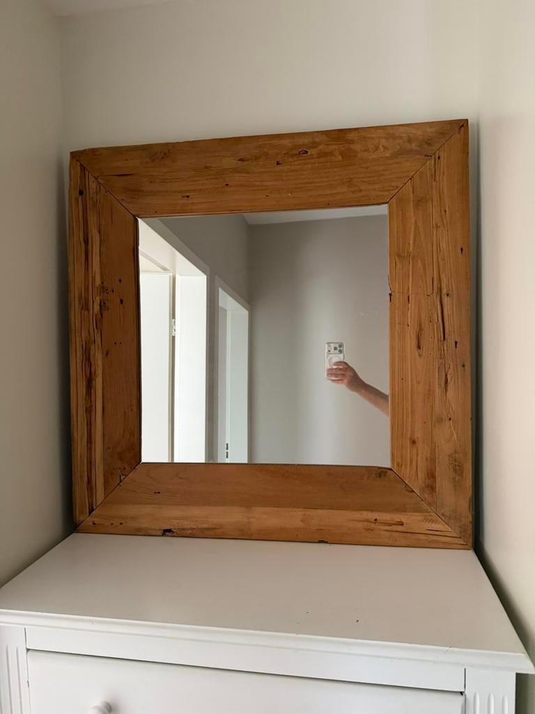 PTMD spiegel vierkant 80x80cm, Huis en Inrichting, Woonaccessoires | Spiegels, Ophalen, Vierkant, Zo goed als nieuw, 75 tot 100 cm