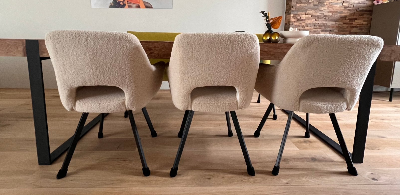 Eetkamerstoelen - z.g.a.n.(3 stuks), Huis en Inrichting, Stoelen, Ophalen, Overige kleuren, Drie, Teddy