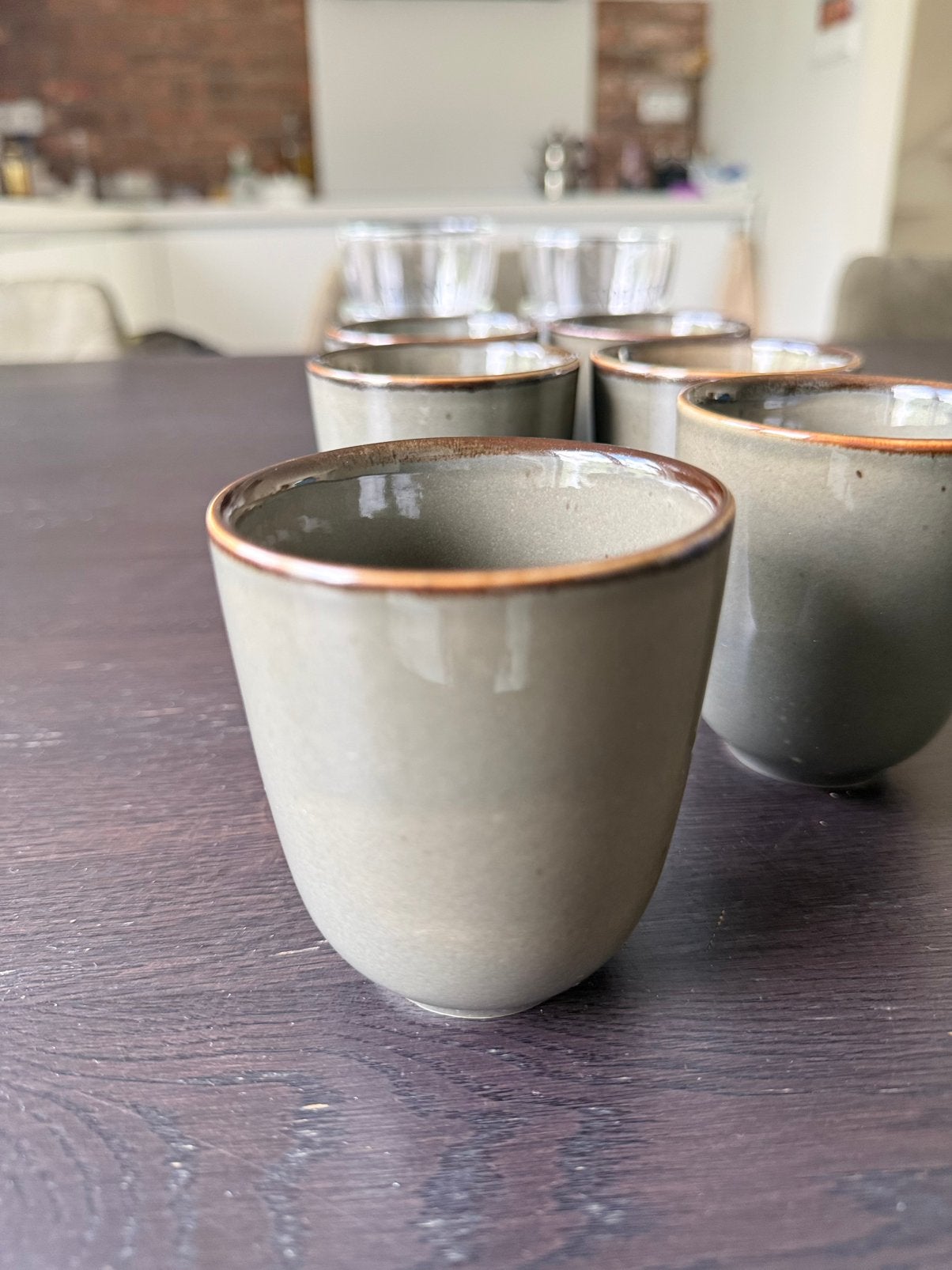 6 Xenos Emma cups donkergroen + 4 dubbele espressoglazen, Ophalen, Overige stijlen, Kop(pen) en/of Schotel(s), Glas