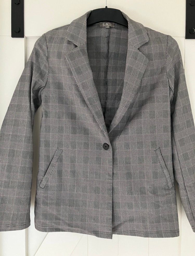 Leuke nieuwe geruite blazer maat S, Nieuw, Ophalen of Verzenden, Jasje, Maat 36 (S)