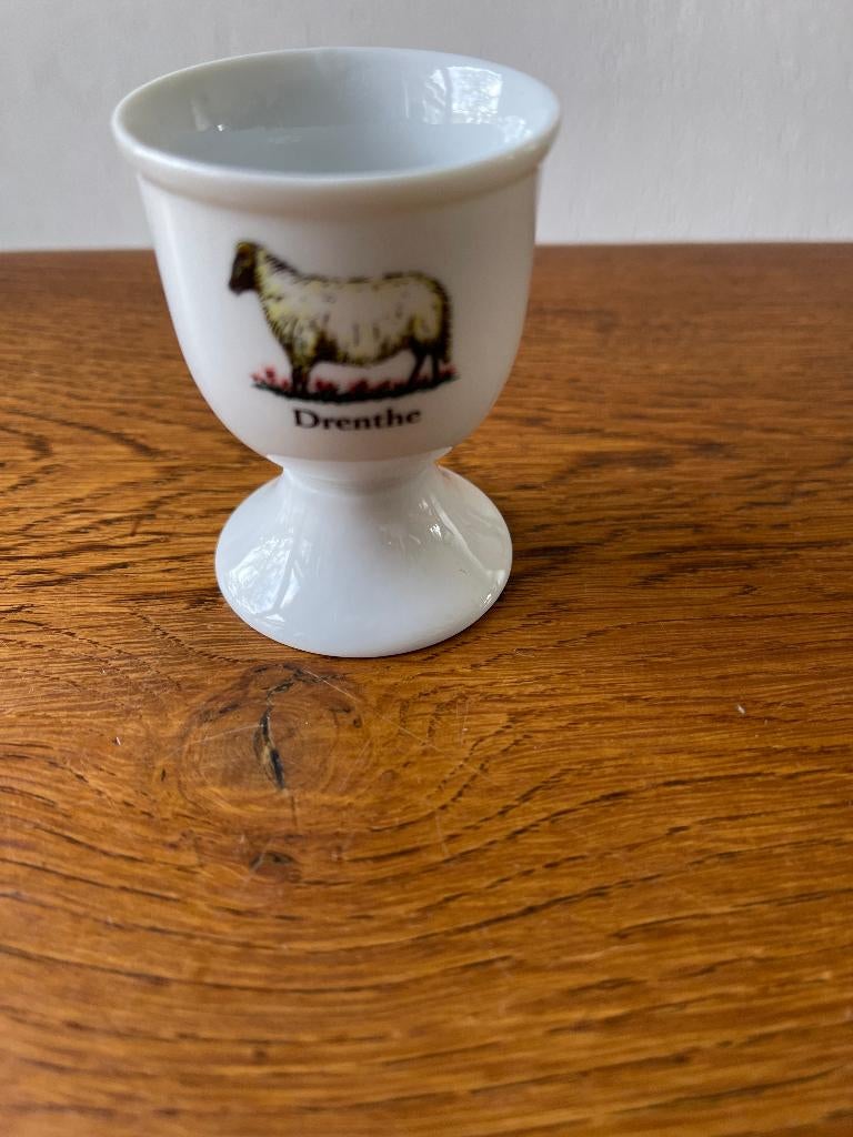 Eierdopje op Voet "Drenthe" met 'Schaap' Nieuw, Ophalen of Verzenden, Nieuw, Glas, Overige stijlen