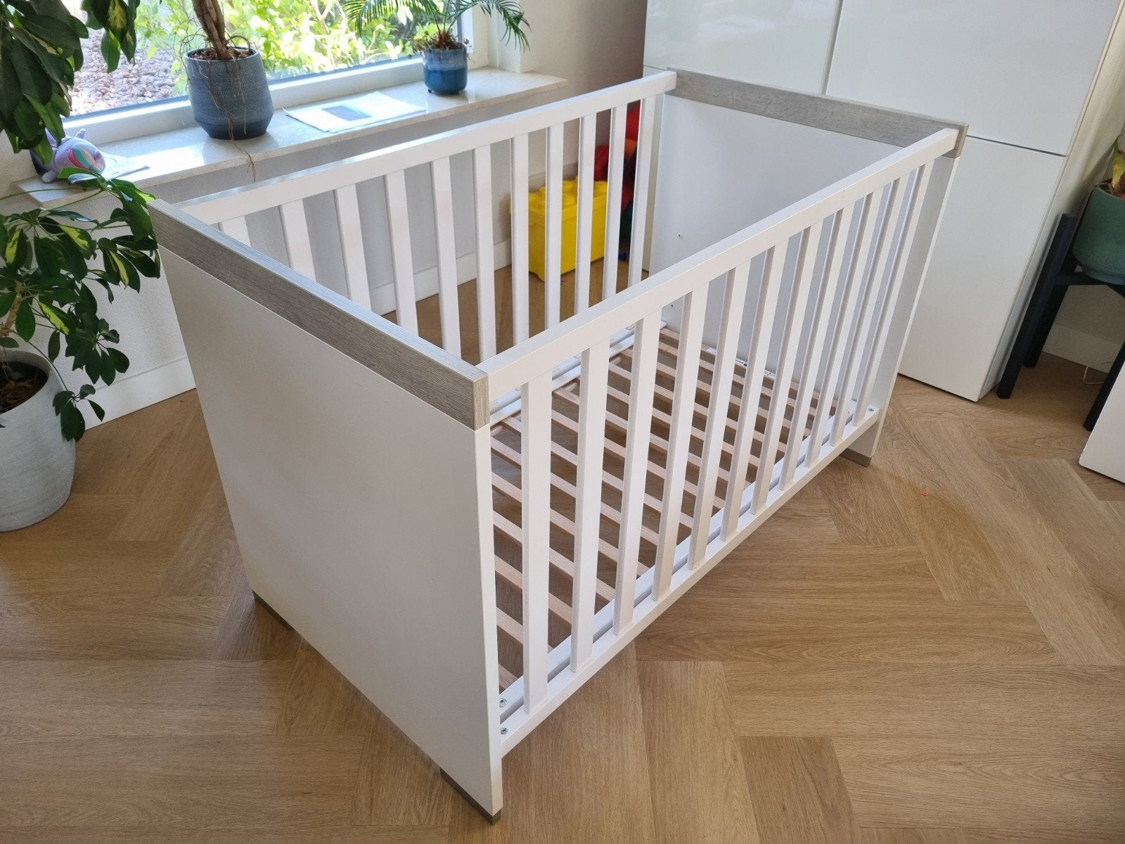 Ledikant - Transland Berlijn, Kinderen en Baby's, Kinderkamer | Bedden, Ophalen, Gebruikt, Lattenbodem, Minder dan 140 cm