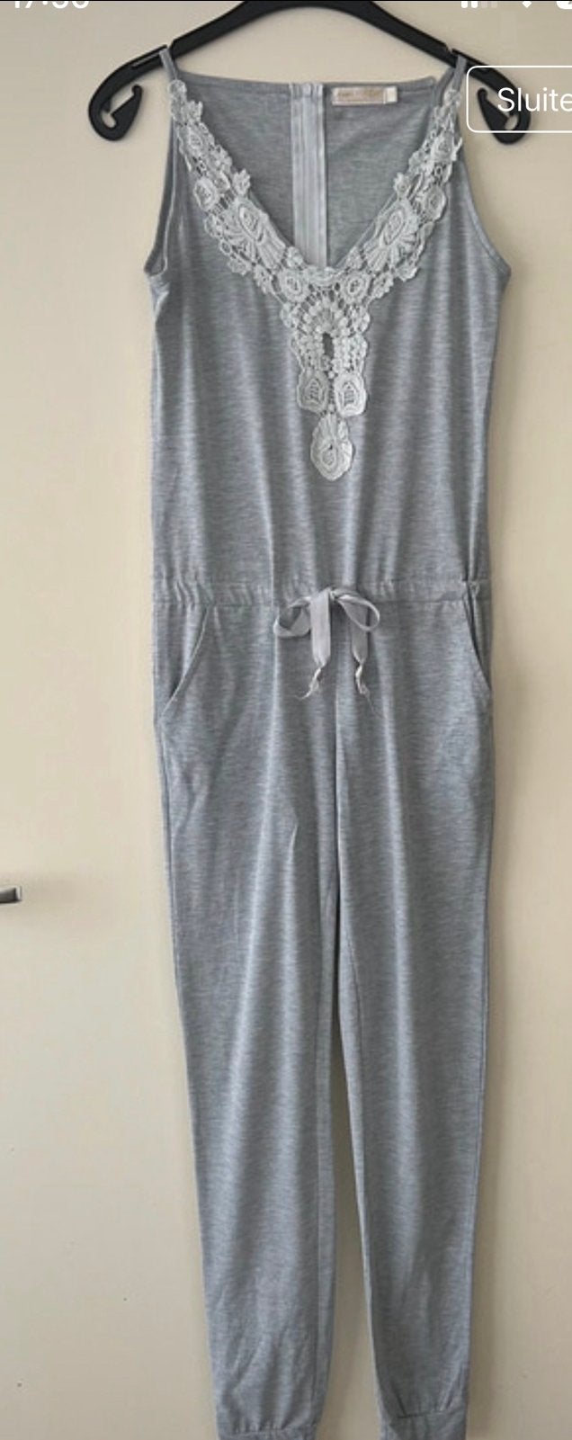Emma Ashley Dames Jumpsuit Maat M Grijs Katoen Polyester, Kleding | Dames, Ophalen of Verzenden, Zo goed als nieuw, Maat 38/40 (M)
