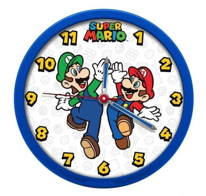 Super Mario Wandklok - Nintendo Klok - Mario en Luigi, Ophalen of Verzenden, Nieuw, Wandklok