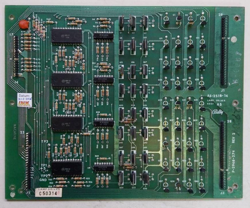 Te Koop: Bally AS-2518-14 Lampdriverbord, Gebruikt, Elektronisch, Bally, Onderdeel of Defecte kast