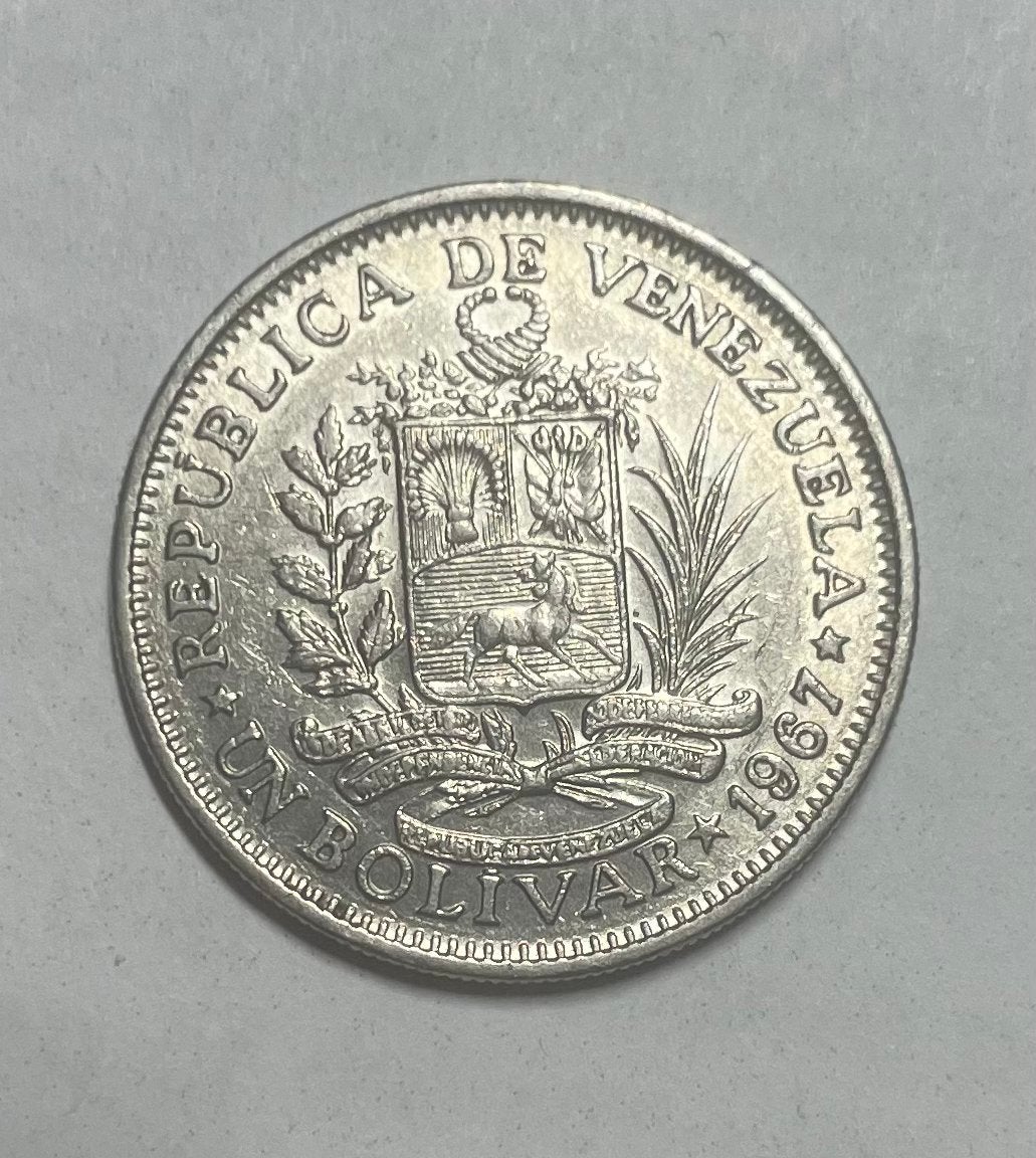 1 bolivar Venezuela 1967, Ophalen of Verzenden, Zuid-Amerika