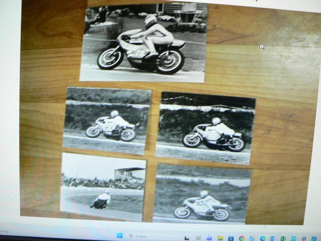 originele foto's wil hartog wegrace zwart/wit, Ophalen of Verzenden, Gebruikt, Motoren