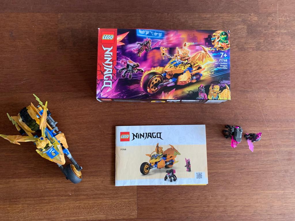LEGO Ninjago Jay's Gouden Draak Motorfiets 71768, Kinderen en Baby's, Lego, Ophalen of Verzenden, Zo goed als nieuw, Compleet
