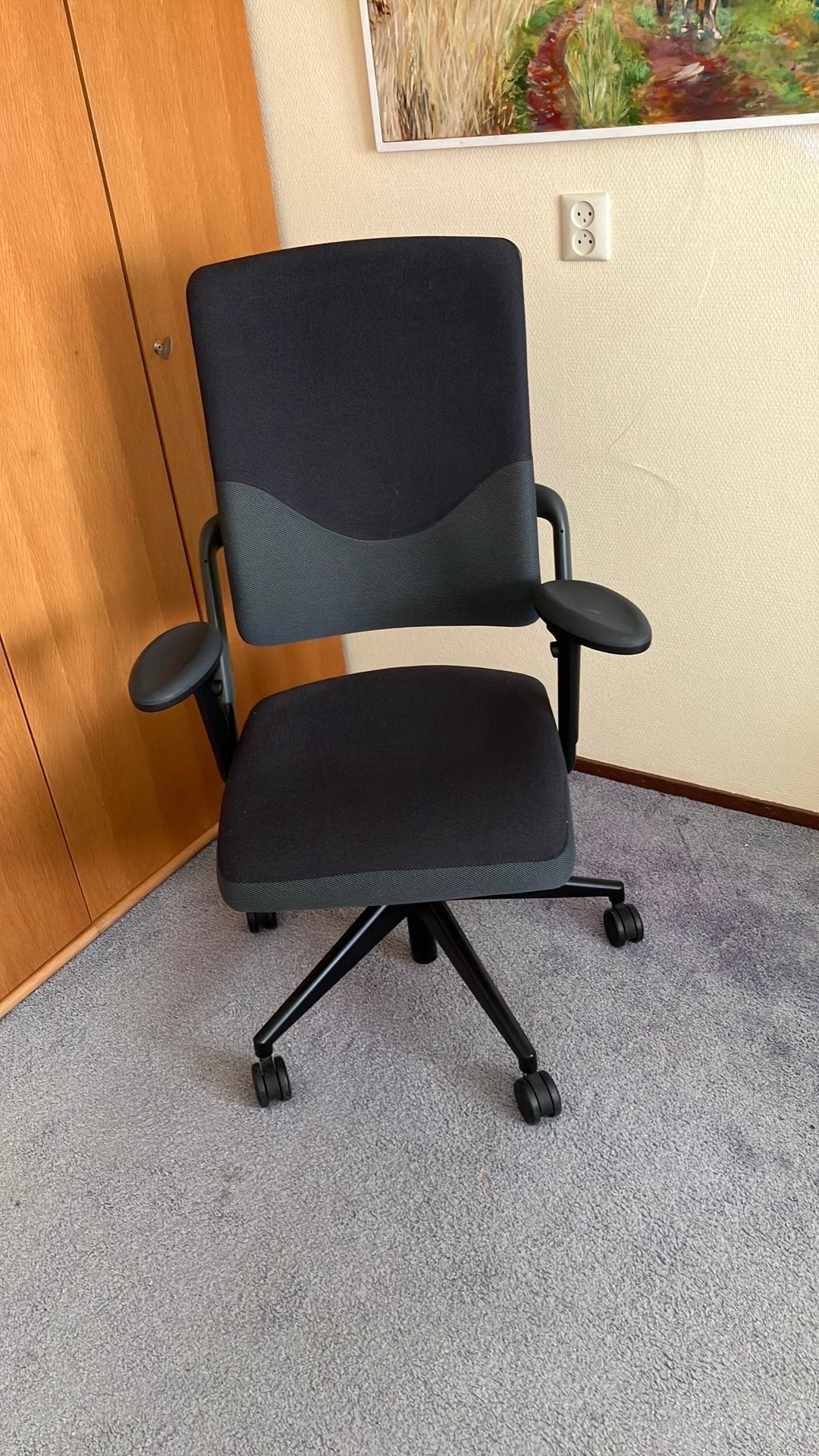 Zwarte Xenium  Rodhe Grahl bureaustoel, Ophalen, Ergonomisch, Zo goed als nieuw, Zwart