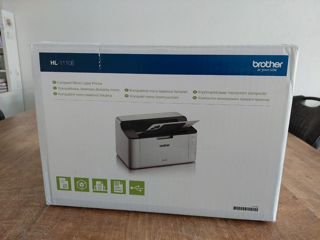 Brother HL-1110E Compacte Mono Laserprinter, Ophalen, Zwart-en-wit printen, Printer, Nieuw