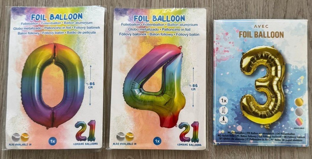 Opblaas 0, 4 en 3 ballon, Ophalen, Nieuw