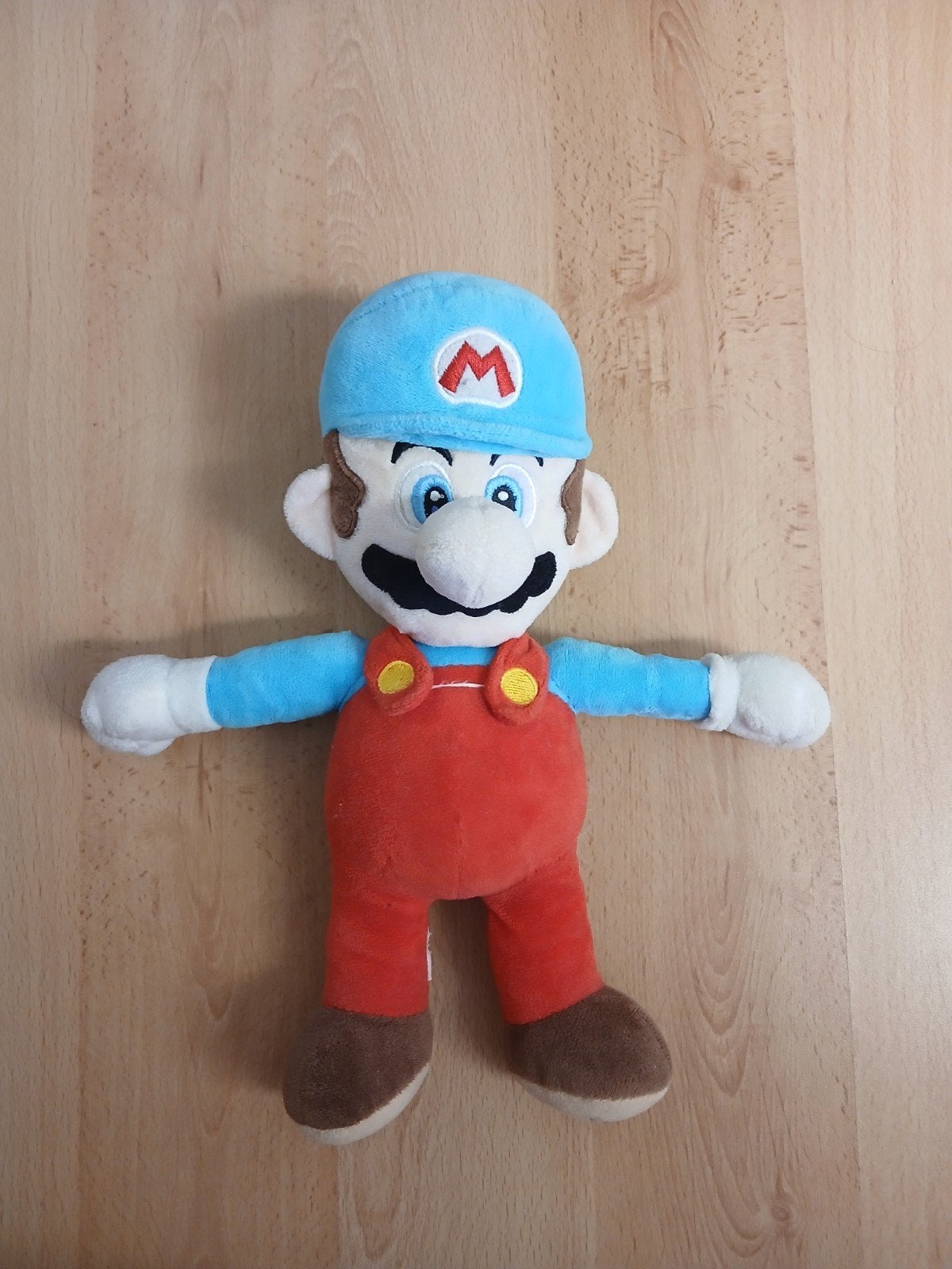 Super Mario knuffel met blauwe pet en rode salopette, Kinderen en Baby's, Speelgoed | Knuffels en Pluche, Ophalen, Gebruikt, Overige typen