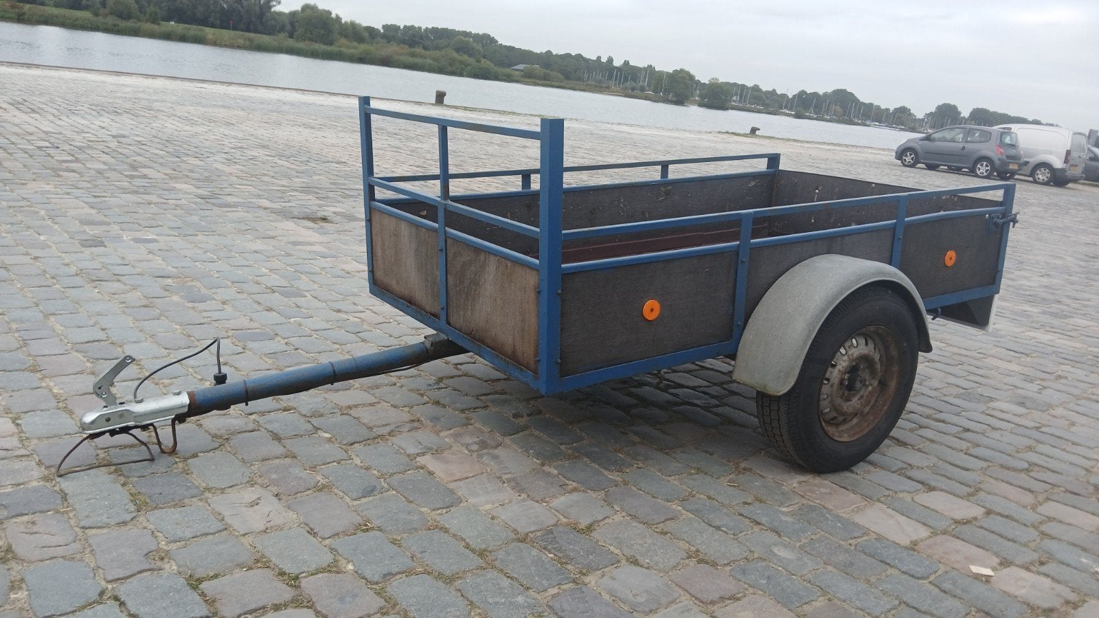 zeer degelijke aanhanger, aanhangwagen, enkelasser, kar, Ophalen, Gebruikt