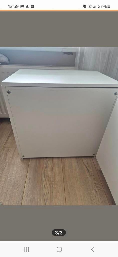 2 Witte IKEA Platsa kastjes met deur gratis ., Huis en Inrichting, Kasten | Overige, Ophalen of Verzenden, Gebruikt