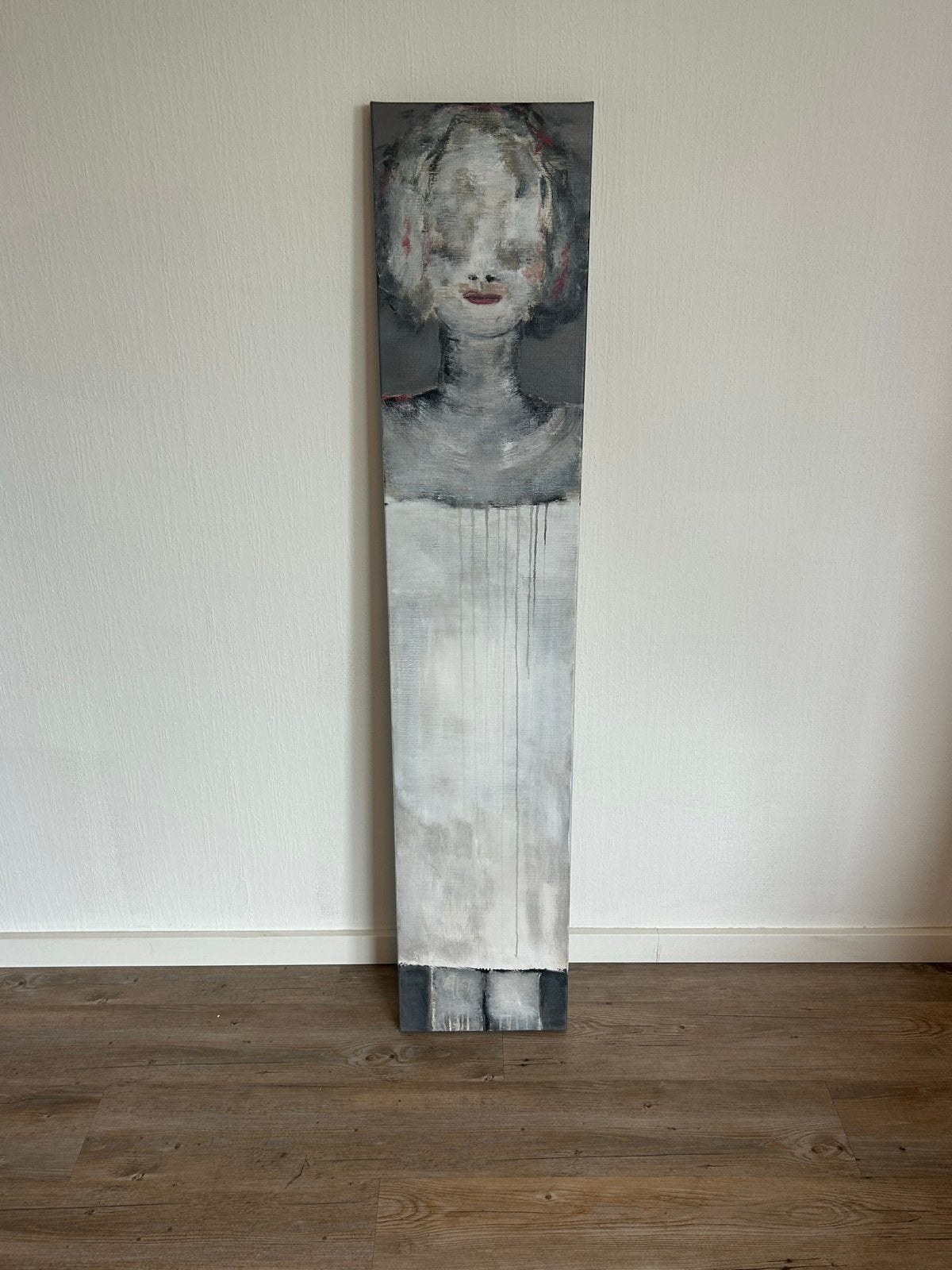 Set van 3 abstracte kunstwerken op doek, Ophalen of Verzenden