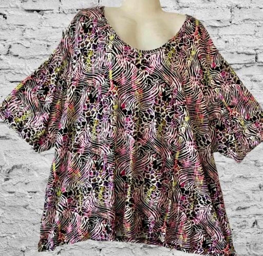 KJ Brand mooi stetch shirt 58, Kleding | Dames, Grote Maten, Verzenden, Zo goed als nieuw, Shirt of Top