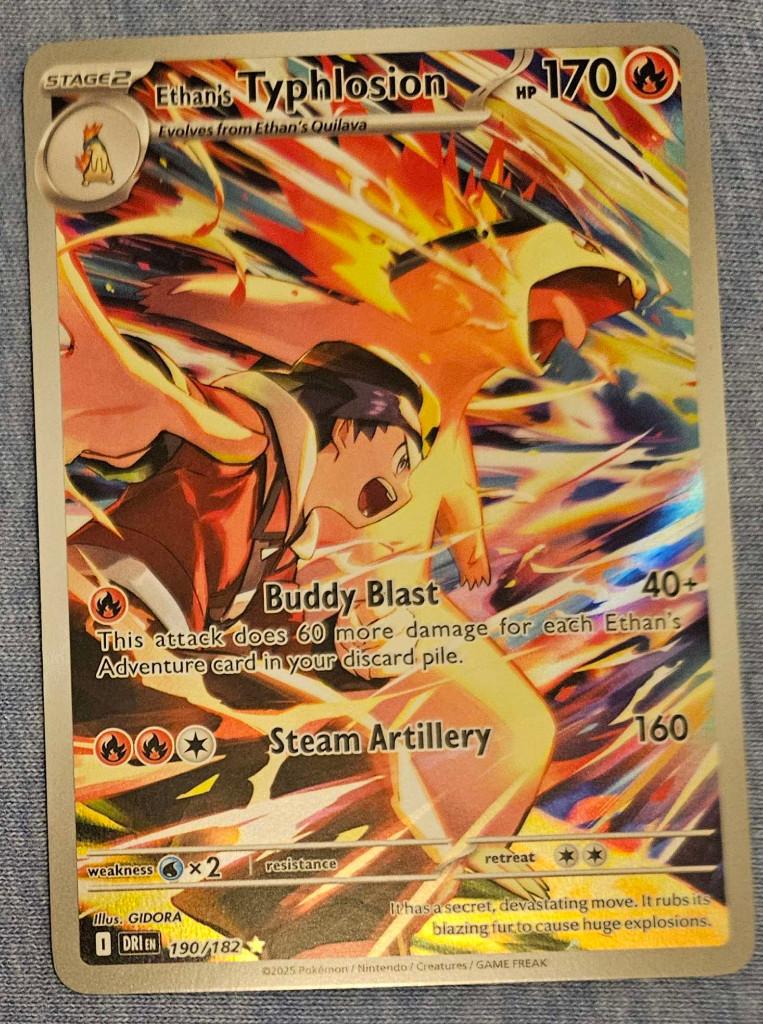 Pokemon Ethan's Typhlosion (DRI 190), Ophalen, Nieuw, Losse kaart, Foil