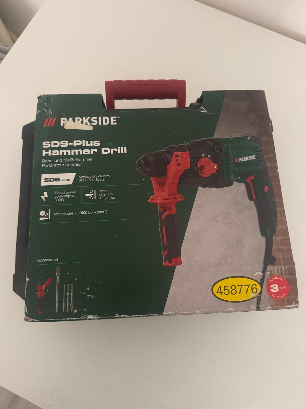 Parkside Klopboormachine SDS-Plus - Nieuw in doos, 600 watt of meer, Boor- en/of Breekhamer, Nieuw, Ophalen of Verzenden