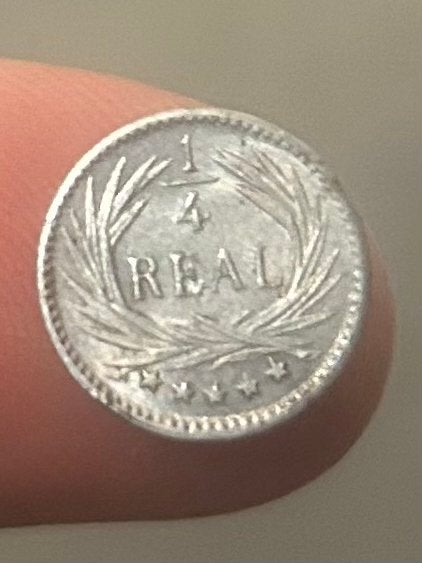 Historische 1/4 Real munt uit 1896, Ophalen of Verzenden, Centraal-Azië, Losse munt, Zilver