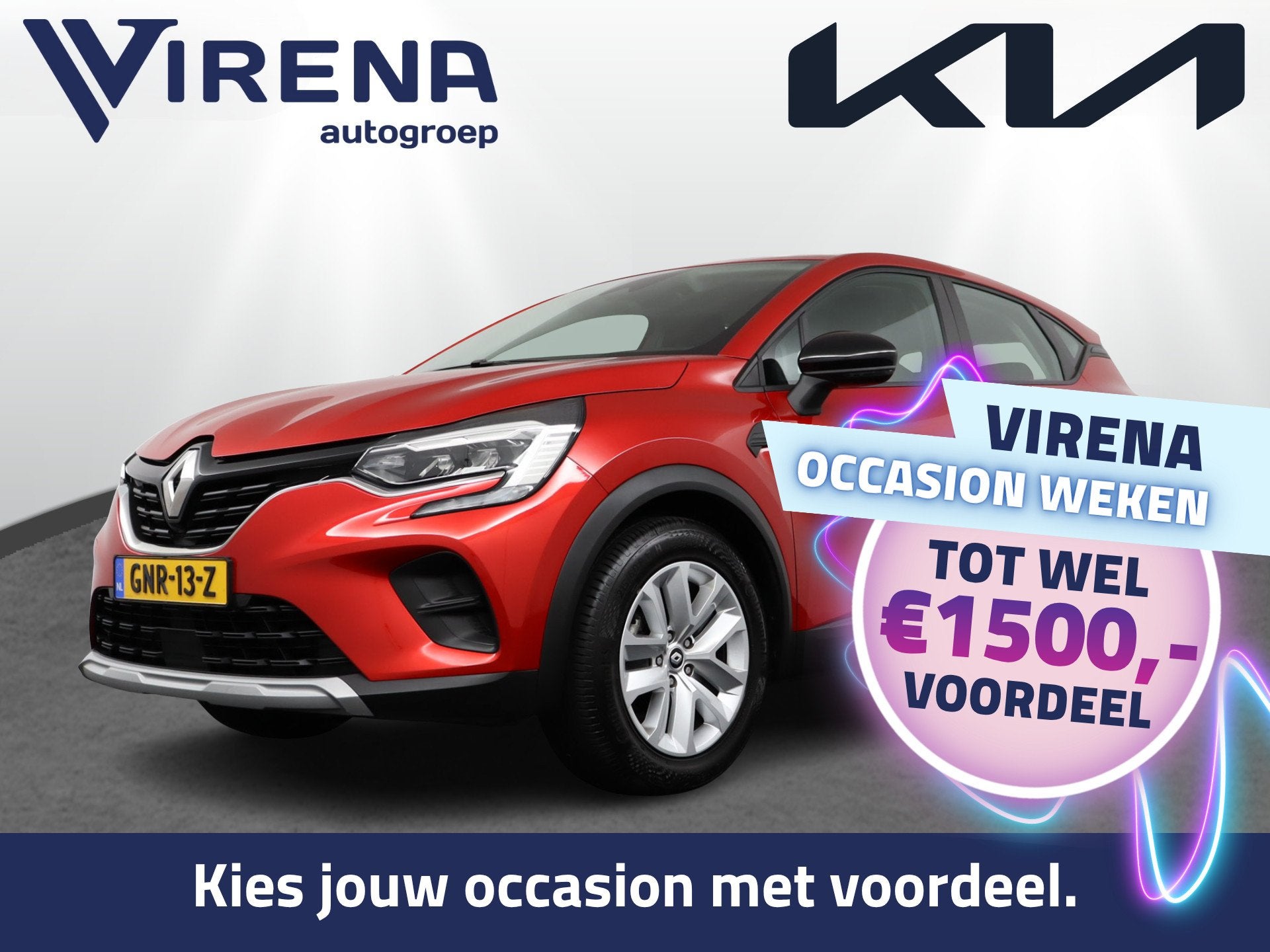 Renault Captur 1.0 TCe 90 evolution - Climate controle - Sto, Voorwielaandrijving, Stof, Gebruikt, 635 kg