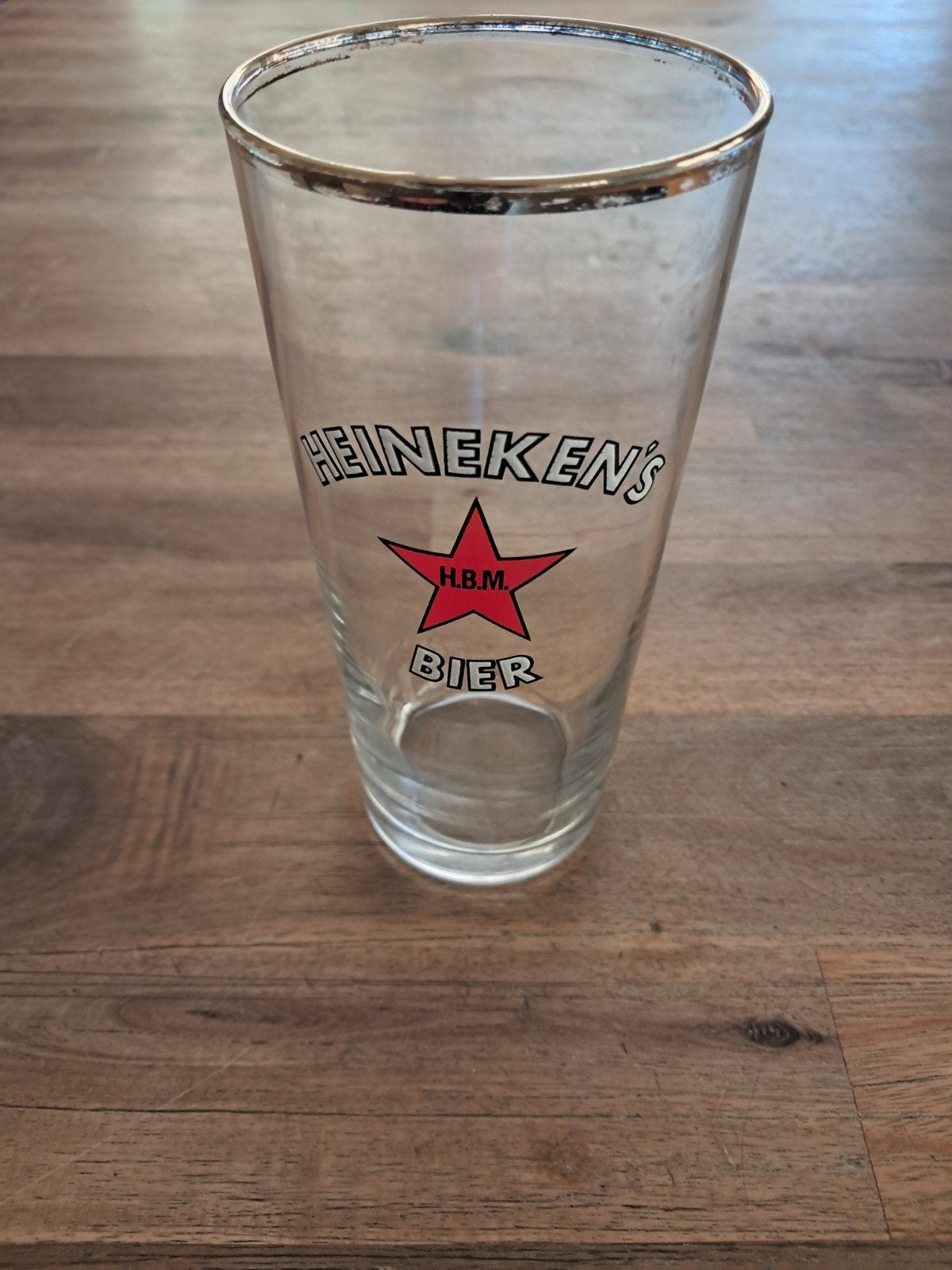 Vintage Heineken Bierglas met Gouden Rand, Ophalen