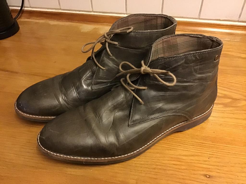 Leren Herenschoenen bruin mt 43, Ophalen of Verzenden, Zo goed als nieuw, Bruin