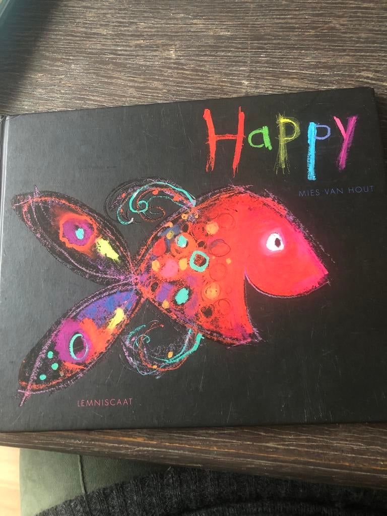 Happy - Mies van Hout - Prentenboek, Boeken, Ophalen of Verzenden, Zo goed als nieuw, 1 tot 2 jaar