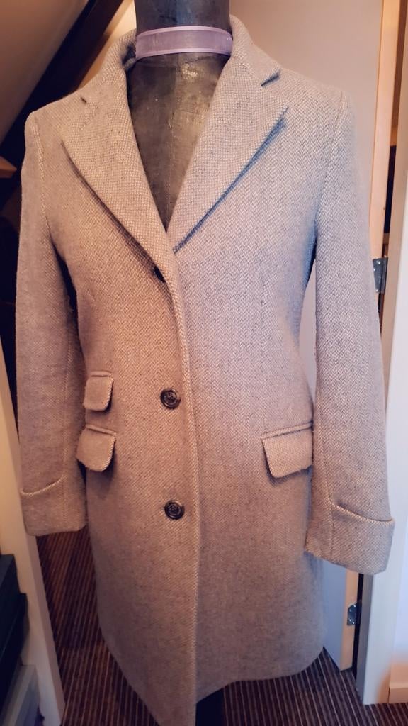 GRIJZE Wollen jas RALPH LAUREN, Kleding | Dames, Jassen | Winter, Ophalen of Verzenden, Zo goed als nieuw, Maat 36 (S), Grijs