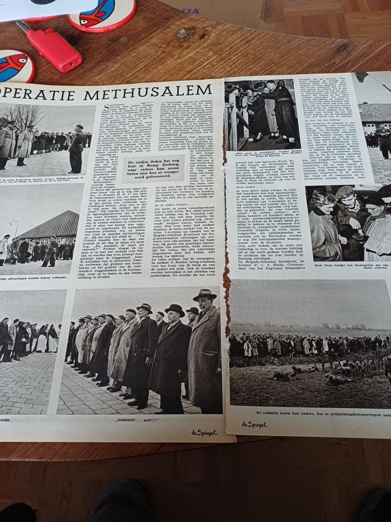 Artikel over kamp Zeeburg Amsterdam operatie Methusalem 1954, Ophalen of Verzenden, Marine, Nederland, Boek of Tijdschrift