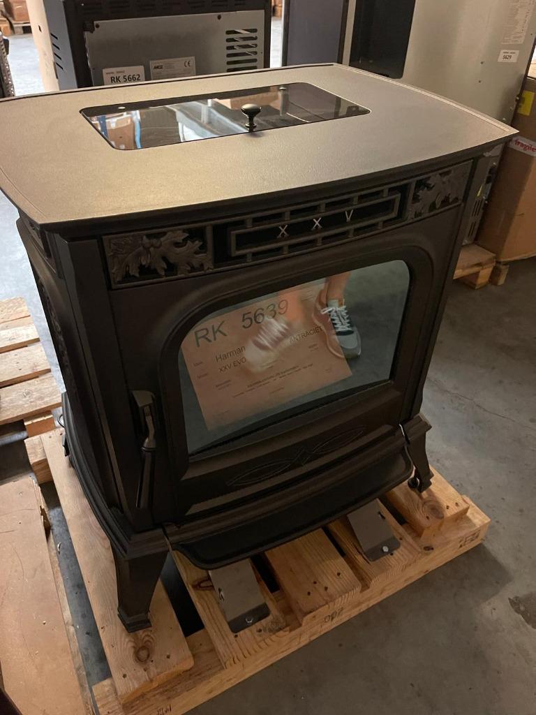 pelletkachels SHOWROOM MODEL Harman XXV EVO charcoal black, Huis en Inrichting, Ophalen, Overige brandstoffen, Nieuw, Pelletkachel