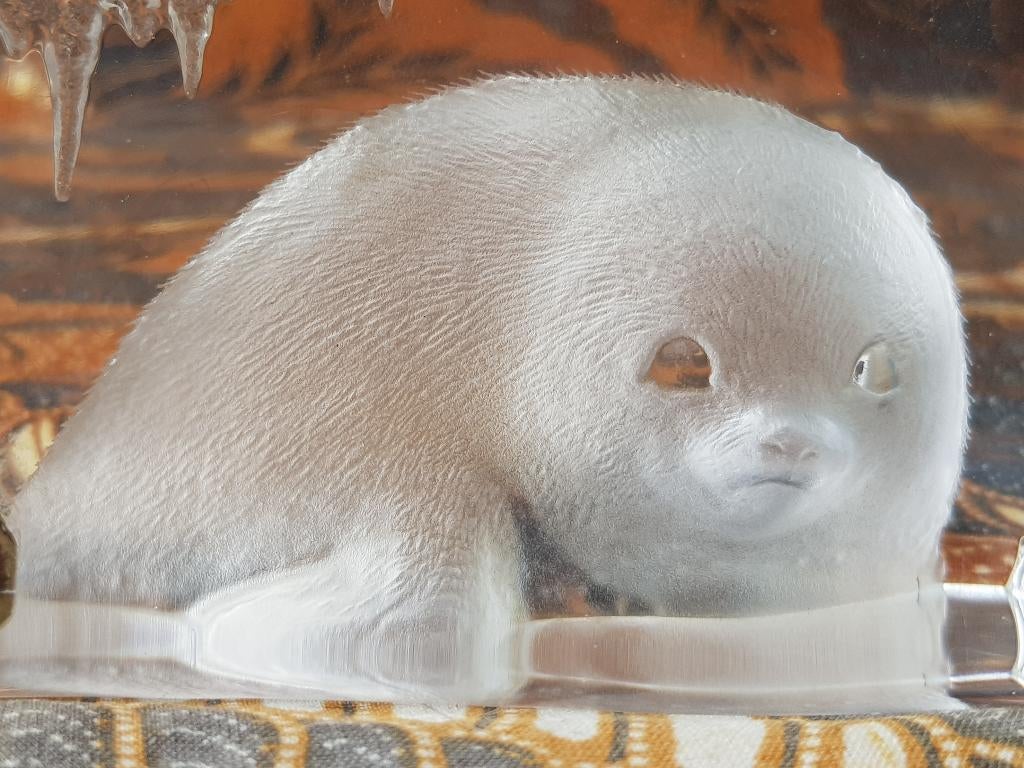 Zeehond mooi vintage kristal uit Zweden doos Mats Jonasson., Antiek en Kunst, Antiek | Glas en Kristal, Ophalen of Verzenden