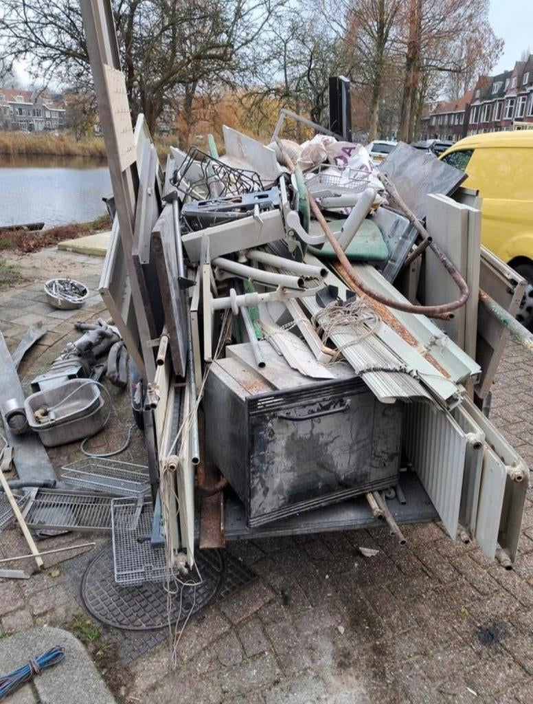 Oud ijzer en alle anderen metalen halen wij gratis op, Doe-het-zelf en Verbouw, Metalen, Ophalen, Zo goed als nieuw
