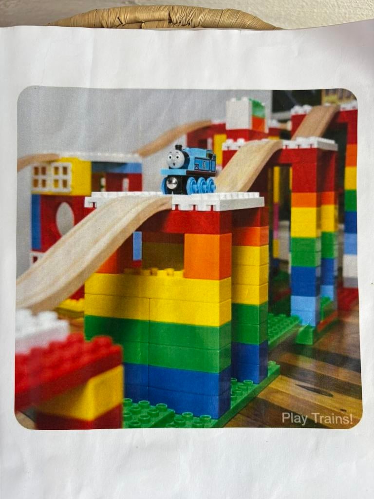 Duplo houten treinbaan, Kinderen en Baby's, Ophalen, Zo goed als nieuw