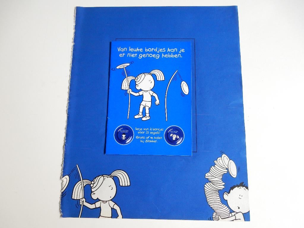 Tekeningetje voor Blue Band bordjes uit tijdschrift., Ophalen of Verzenden, Gebruikt