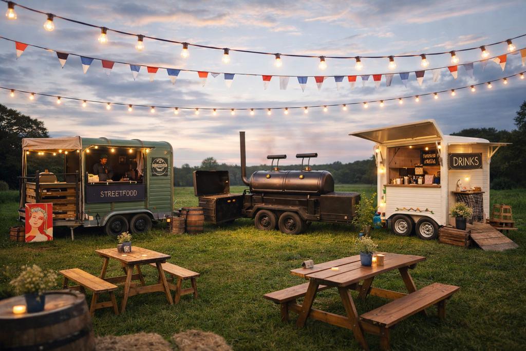 Unieke foodtruck retro paardentrailer te huur., Diensten en Vakmensen, Verhuur | Overig