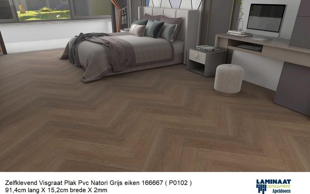 Zelfklevend Plak Pvc €4,95m2 Natori Grijs 2mm dik, Ophalen, Zelfklevend plak Pvc, 75 m² of meer, Zo goed als nieuw