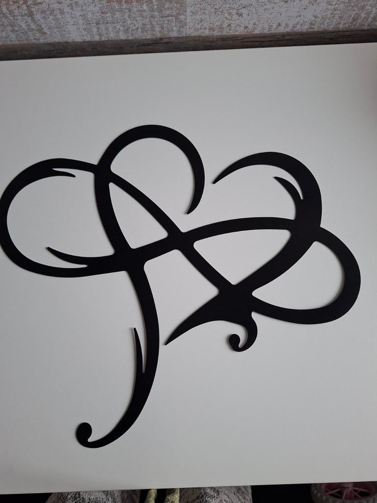 Decoratieve Infinity Hart Wanddecoratie, Huis en Inrichting, Woonaccessoires | Wanddecoraties, Zo goed als nieuw, Ophalen of Verzenden