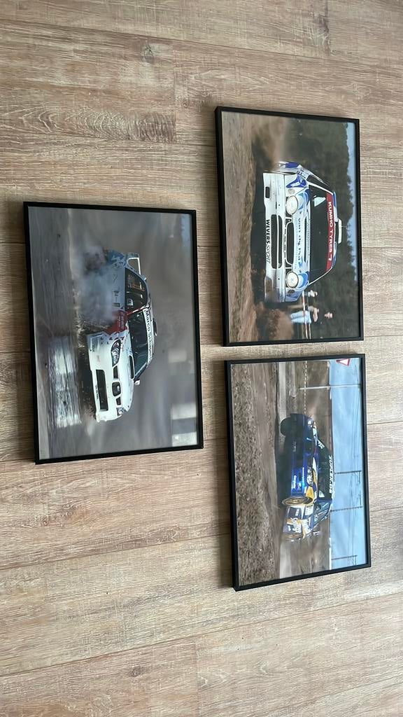 RALLY FOTOLIJSTEN | COROLLA HATCH | 2X IMPREZA HAWKEYE, Ophalen of Verzenden, Zo goed als nieuw, Metaal of Aluminium, Minder dan 50 cm