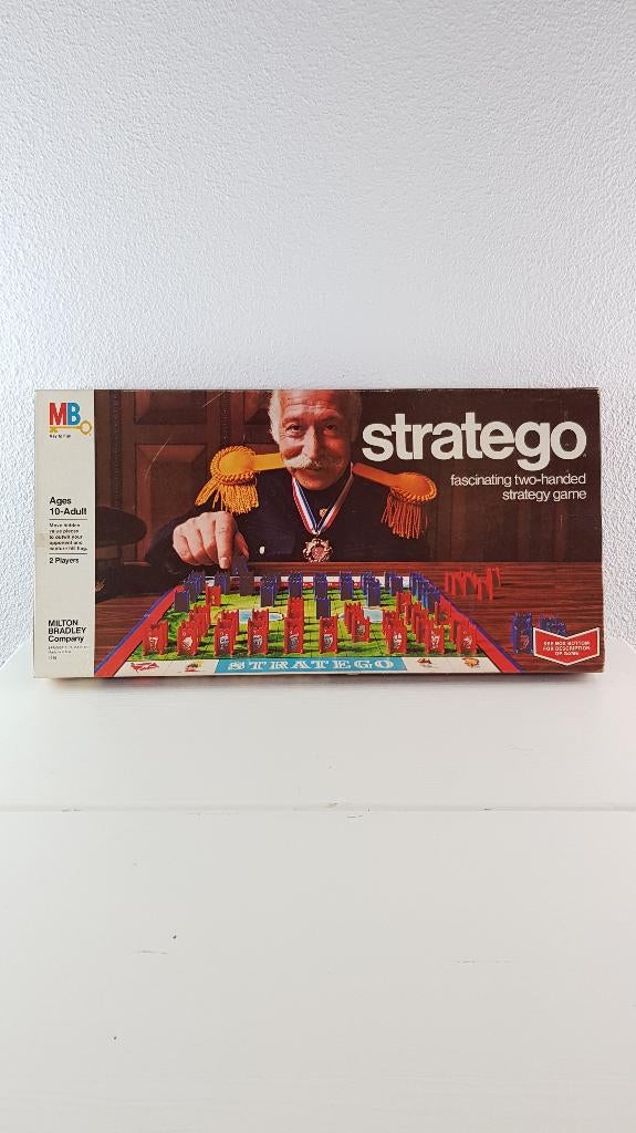 Stratego, MB Milton Bradley 1975, Engelse editie. 8C, Tweedehands verkoop, Tweedehands verkoop, Gebruikt, Ophalen of Verzenden