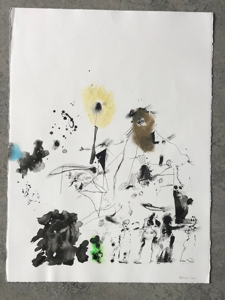 Jef Diederen, gouache, Antiek en Kunst, Ophalen