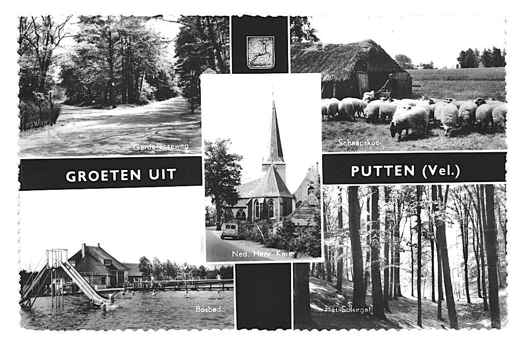 991209 Putten 1966 Gld Gelopen met postzegel, Ophalen of Verzenden, 1960 tot 1980, Gelopen, Gelderland