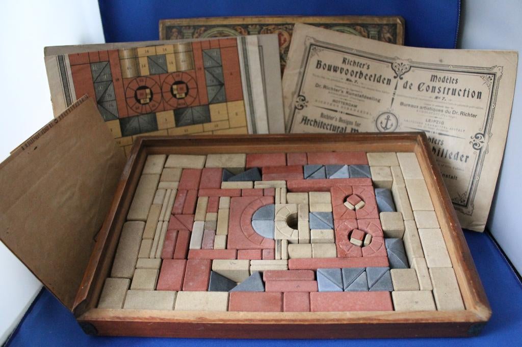 8 ANKER Stenen Bouwdozen / Richter’s ANKER Steinbaukasten, Antiek en Kunst, Antiek | Speelgoed, Ophalen of Verzenden