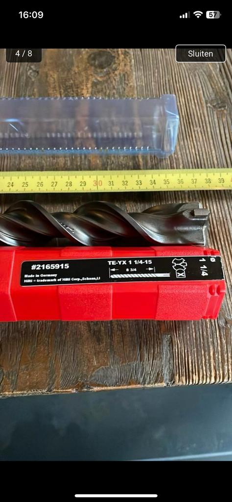TE-Y (SDS Max HILTI boor 33 mm , werklengte 26 cm ,nieuw, Ophalen of Verzenden, Nieuw, Boor- en/of Breekhamer