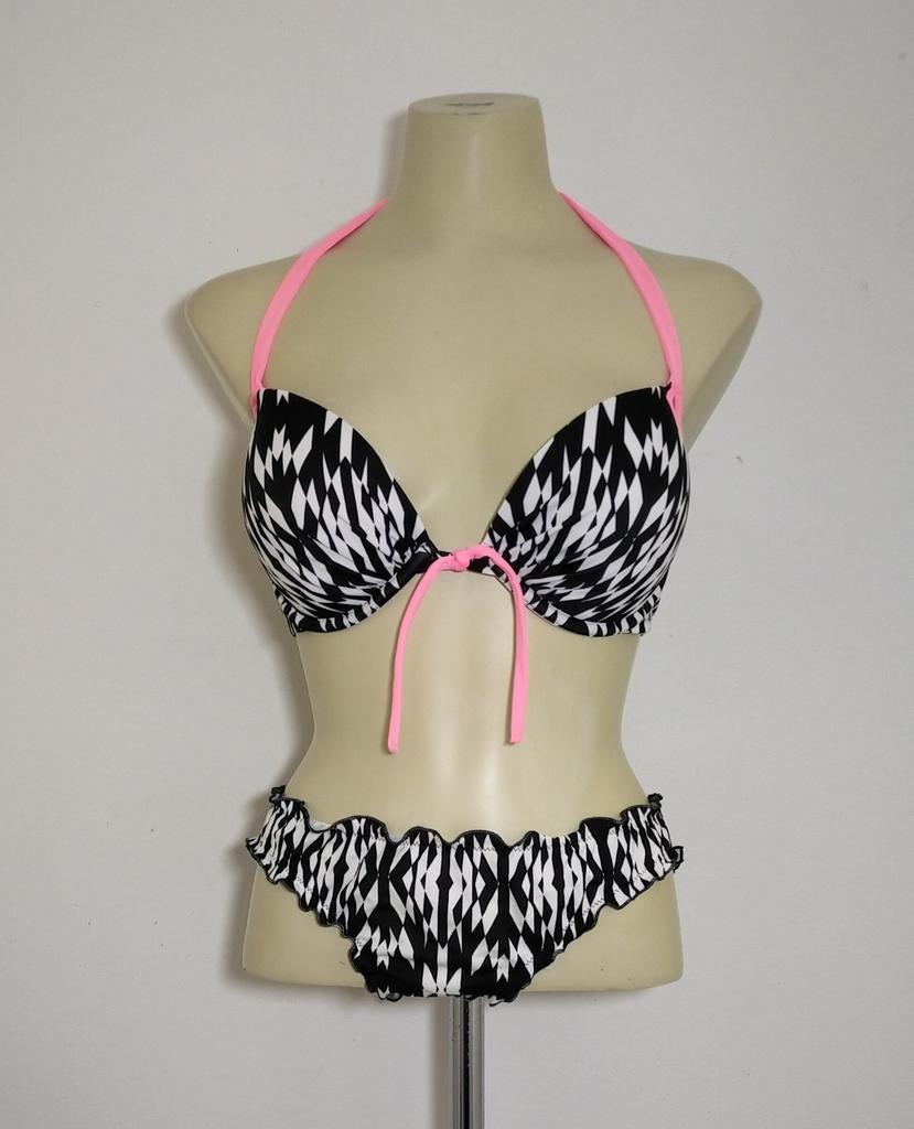 Zwart-wit push-up bikini van Victoria's Secret, Verzenden, Nieuw, Overige kleuren, Bikini