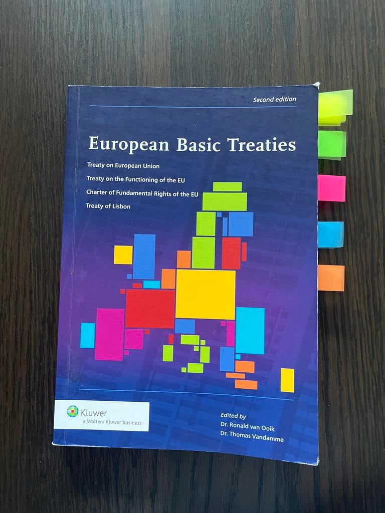 European Basic Treaties - 2nd Edition, Ophalen, Alpha, Gelezen, WO