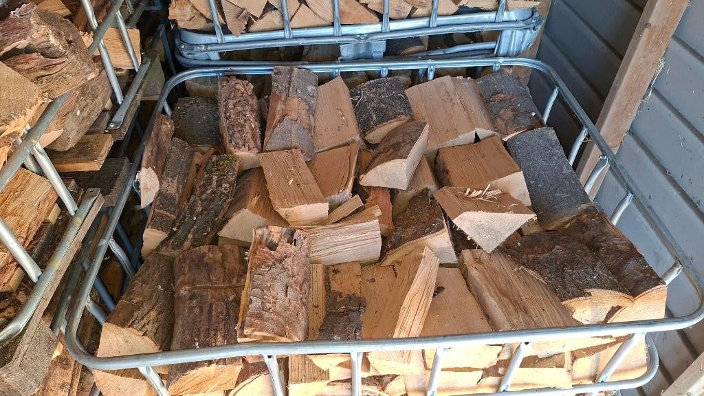 Droog gemengd haardhout, direct te stoken, vaste prijs, Tuin en Terras, Haardhout, Minder dan 3 m³, Ophalen, Essenhout, Blokken