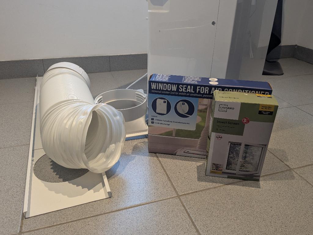 airco Bodin 10000 BTU + window seal + insect screen, Witgoed en Apparatuur, Airco's, Zo goed als nieuw, Mobiele airco, Minder dan 60 m³
