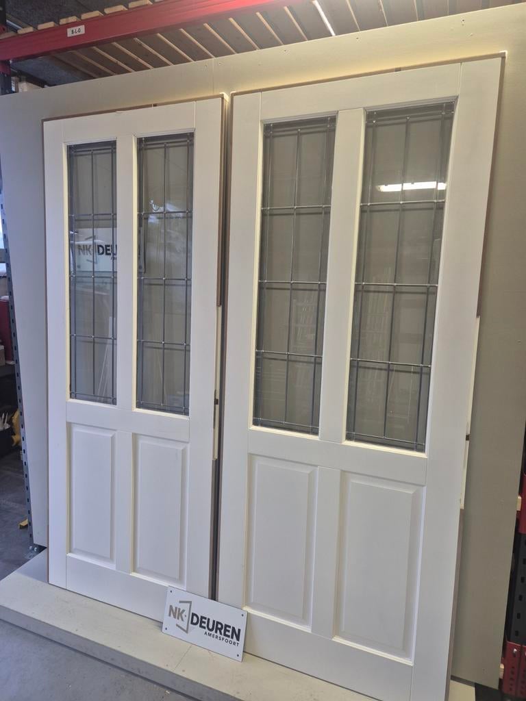 Luxe Ensuite deuren Glas in Lood deur (186x231,5) NIEUW, Ophalen, 215 cm of meer, Binnendeur, Nieuw